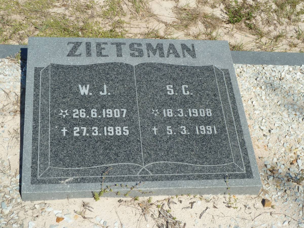 ZIETSMAN W.J. 1907-1985 &amp; S.C. 1908-1991
