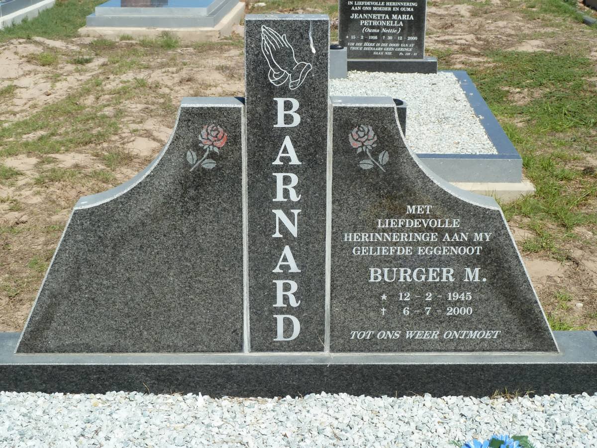 BARNARD Burger M. 1945-2000