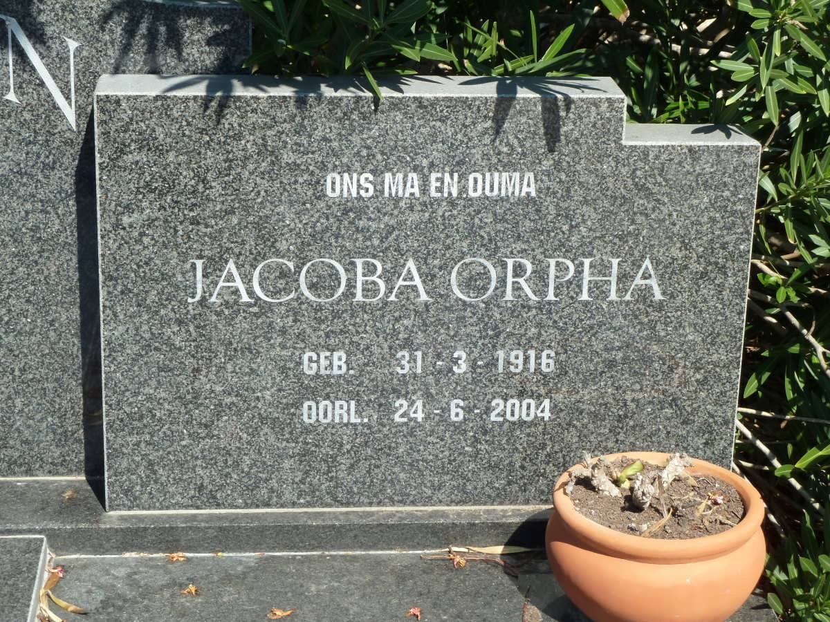THERON Jacoba Orpha 1916-2004