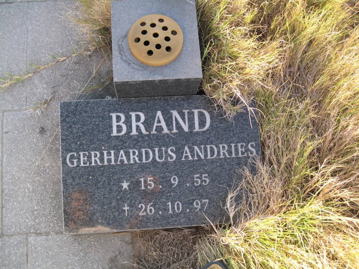 BRAND Gerhardus Andries 1955-1997