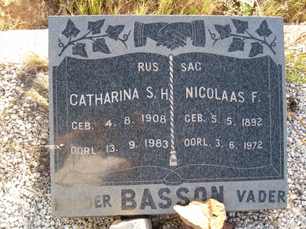 BASSON Nicolaas F. 1892-1972 &amp; Catharina S.H. 1908-1983