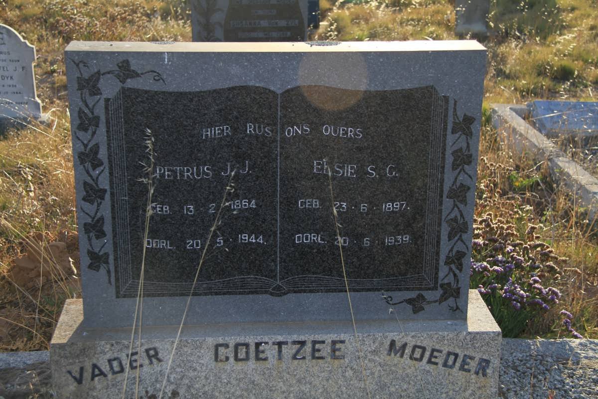 COETZEE Petrus J.J. 1864-1944 &amp; Elsie S.G. 1897-1939