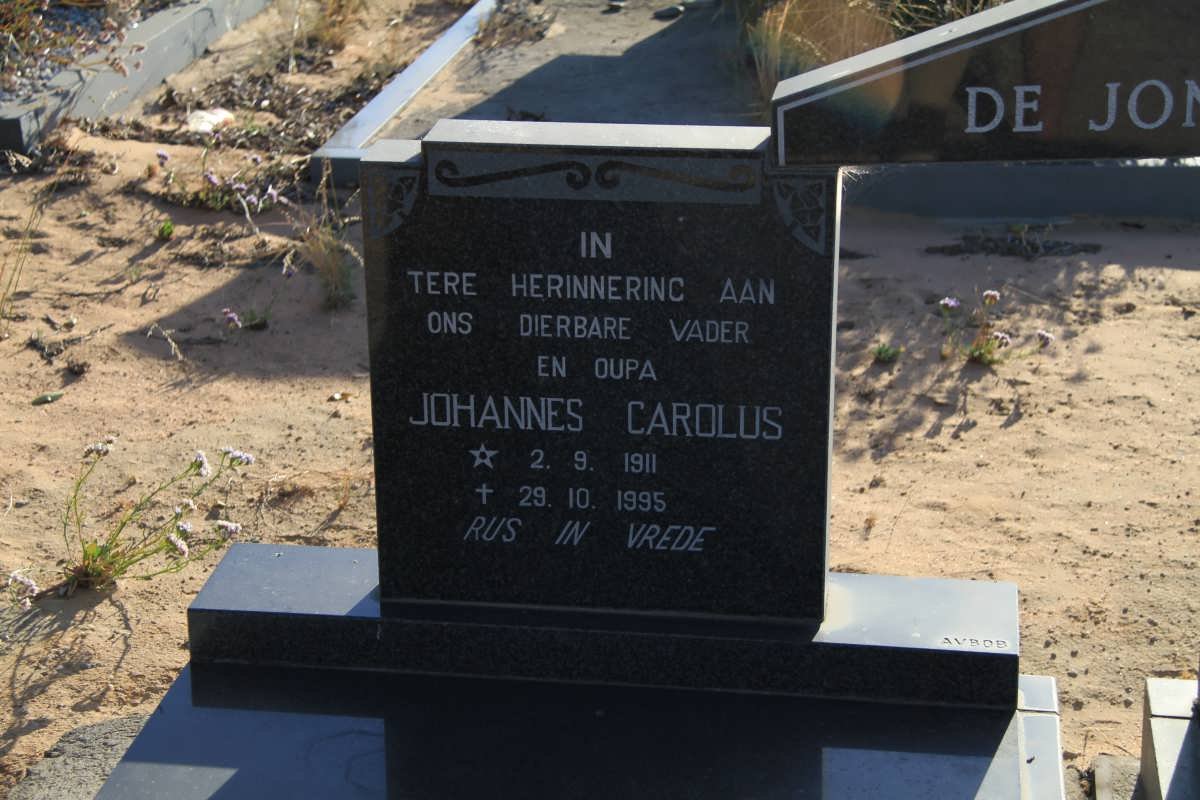 JONGH Johannes Carolus, de 1911-1995
