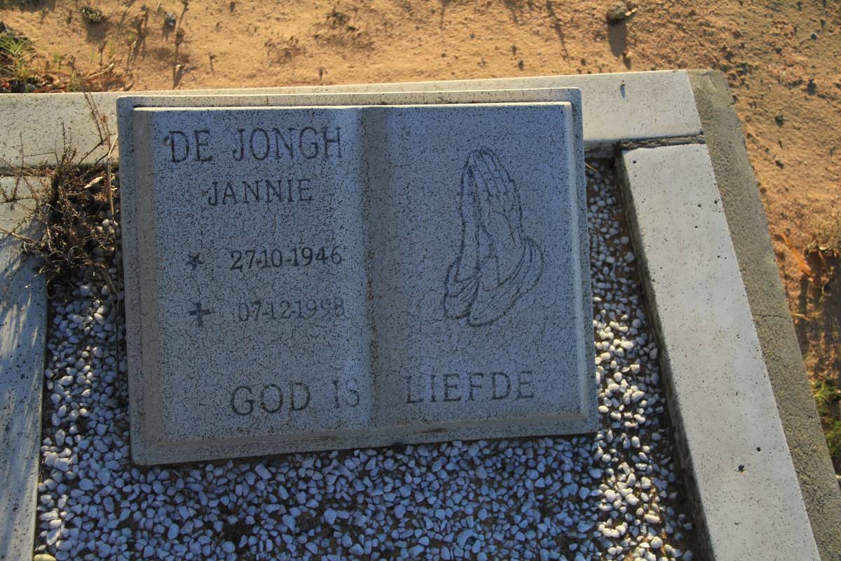 JONGH Jannie, de 1946-1998