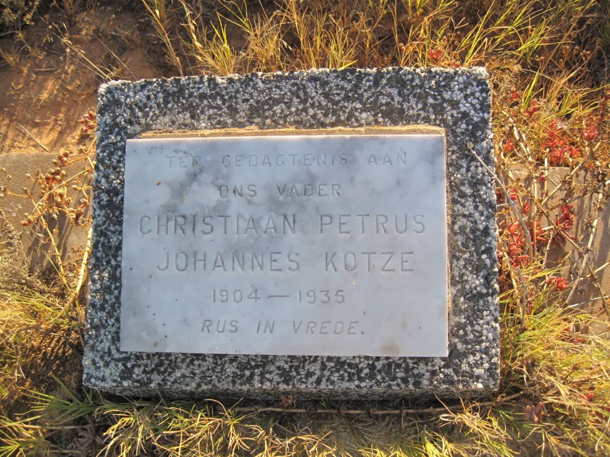 KOTZE Christiaan Petrus Johannes 1904-1935