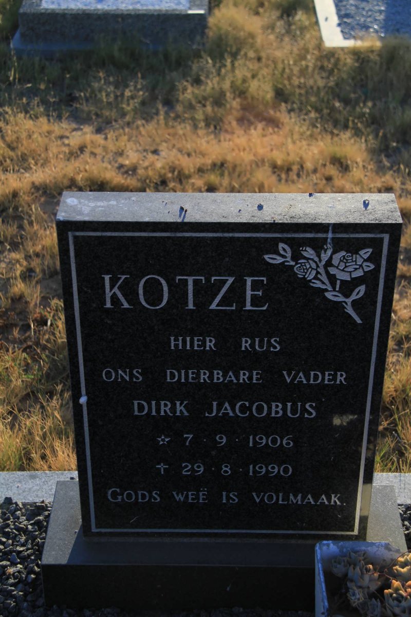 KOTZE Dirk Jacobus 1906-1990