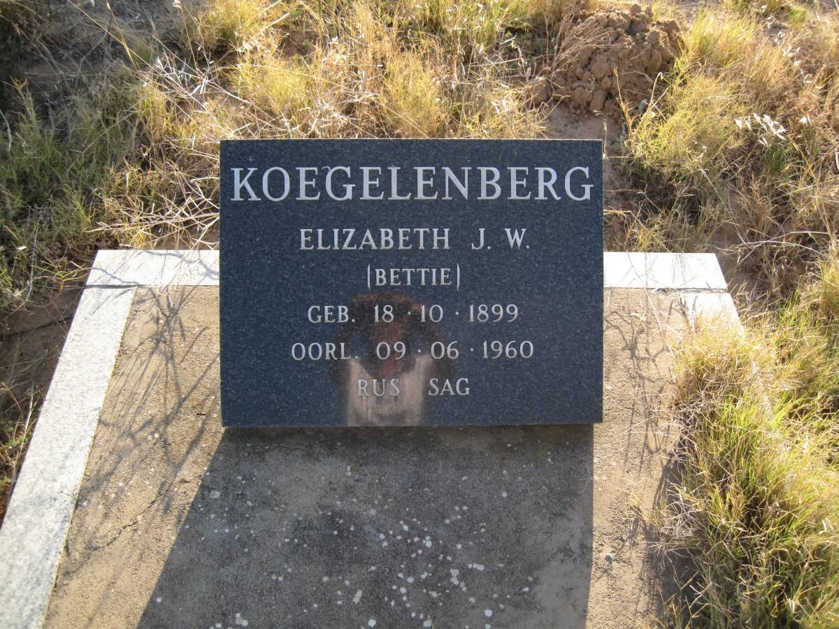 KOEGELENBERG Elizabeth J.W. 1899-1960