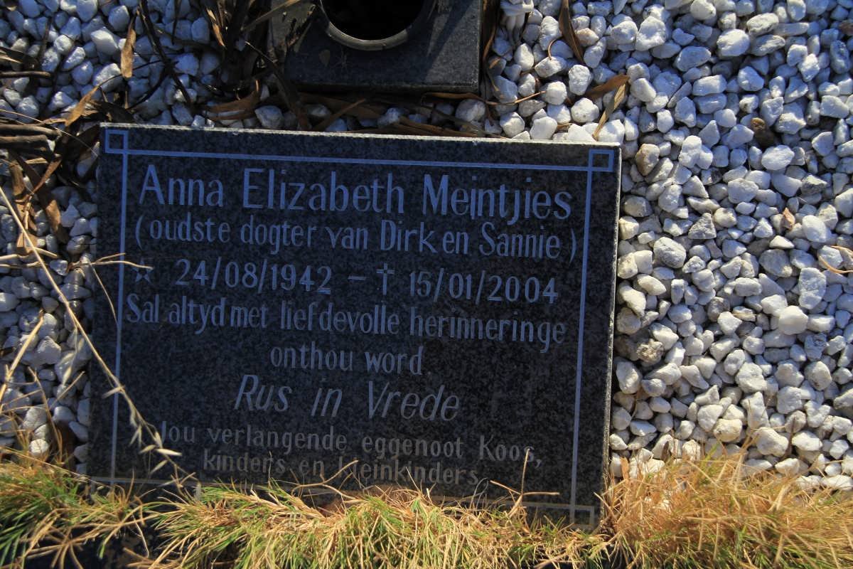 MEINTJIES Anna Elizabeth 1942-2004