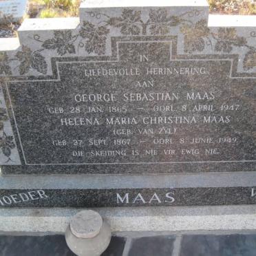 MAAS George Sebastian 1865-1947 &amp; Helena Maria Christina VAN ZYL 1867-1949