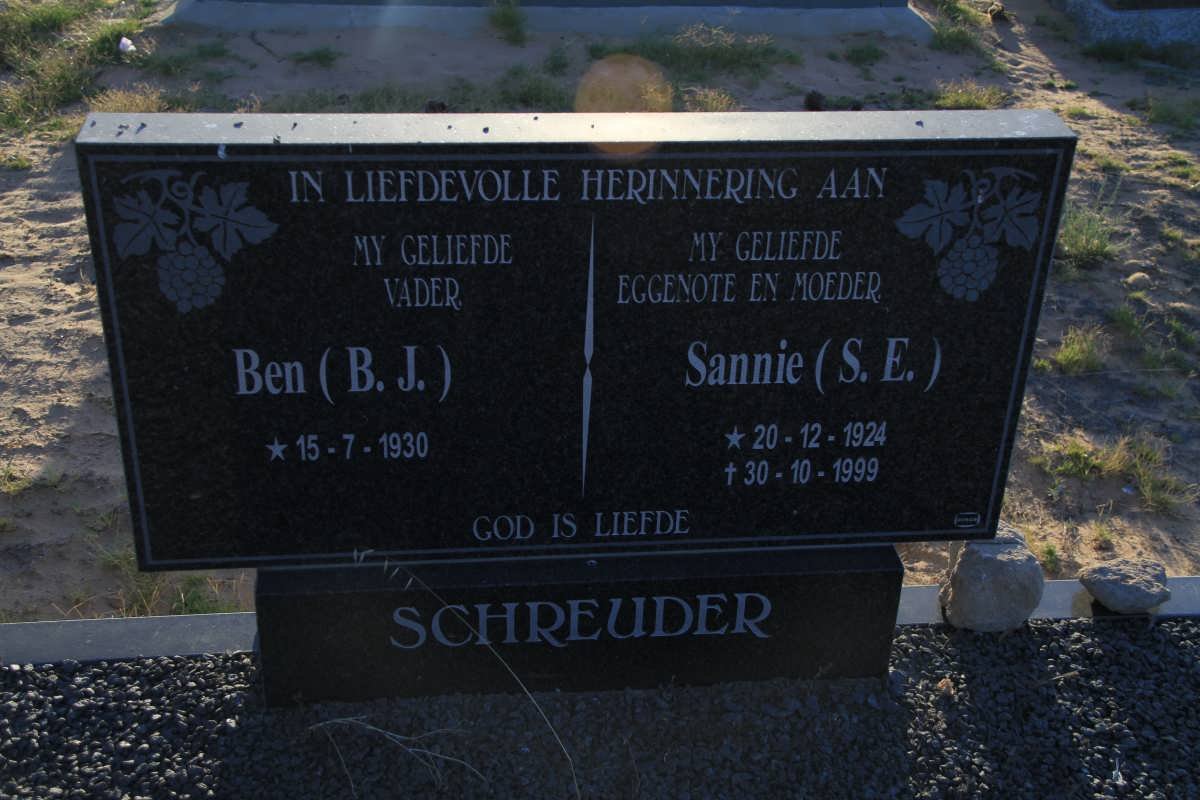 SCHREUDER B.J. 1930-  &amp; S.E. 1924-1999