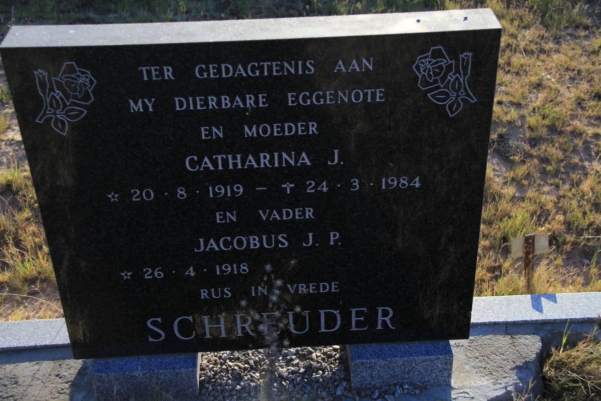 SCHREUDER Jacobus J.P. 1918-  &amp; Catharina J. 1919-1984