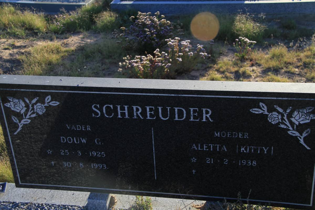 SCHREUDER Douw G. 1925-1993 &amp; Aletta 1938-
