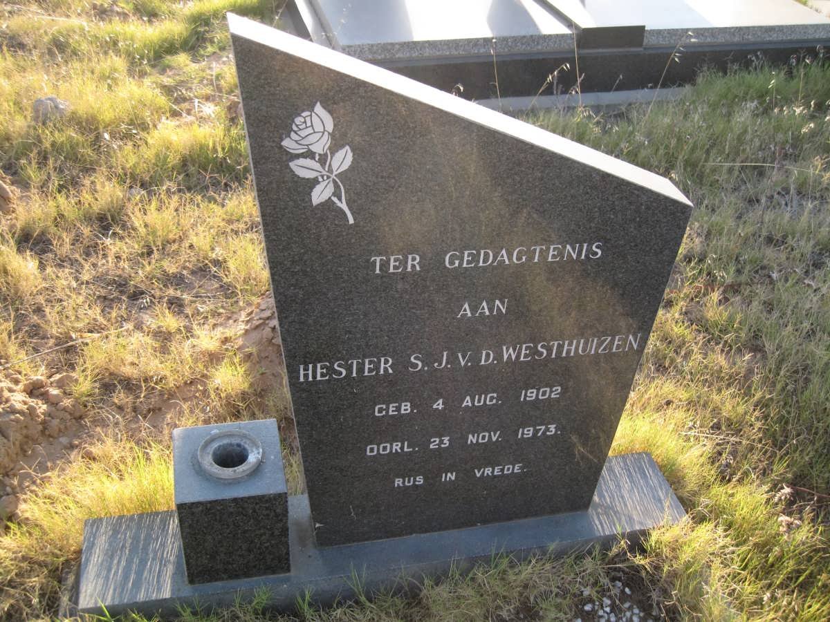 WESTHUIZEN Hester S. J., v.d. 1902-1973