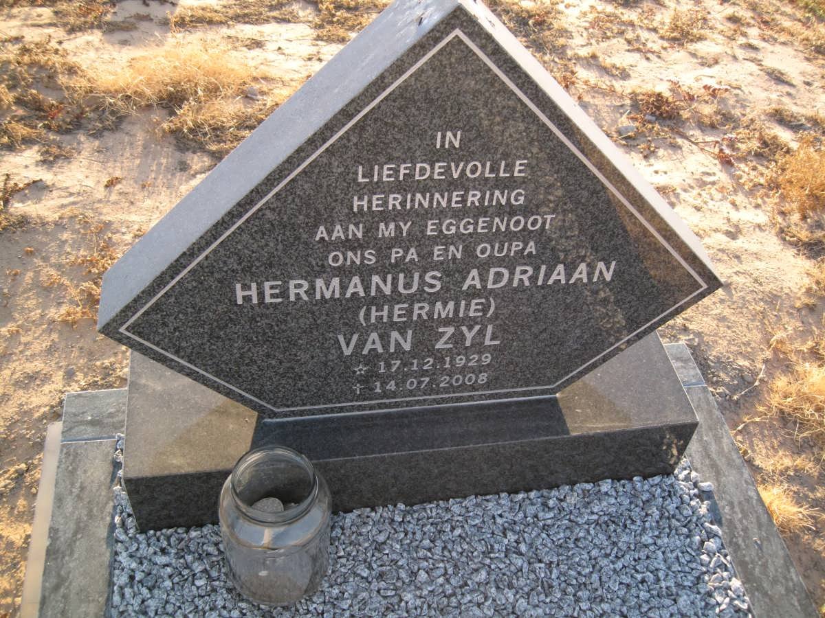 ZYL Hermanus Adriaan, van 1929-2008