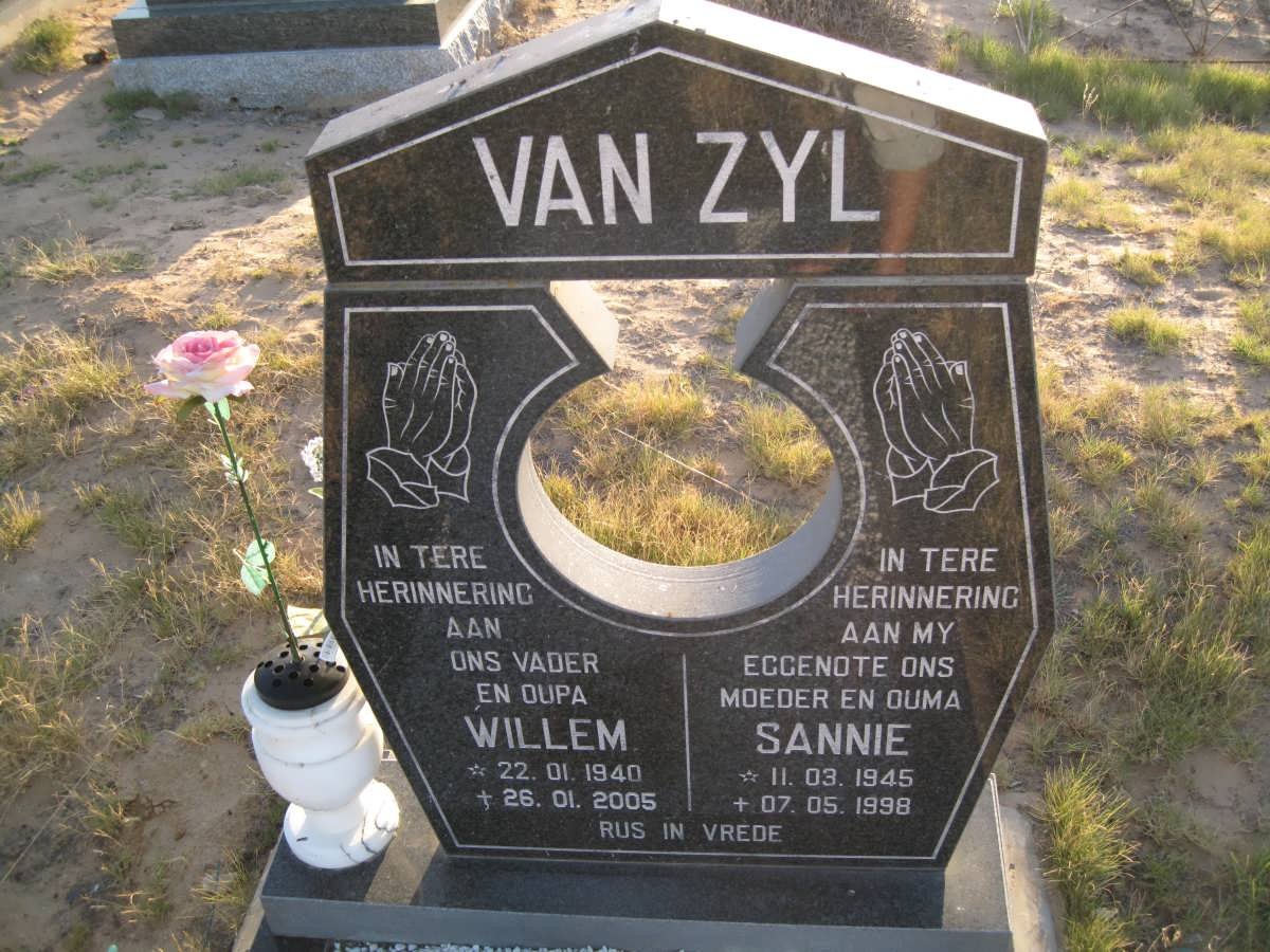 ZYL Willem, van 1940-2005 &amp; Sannie 1945-1998