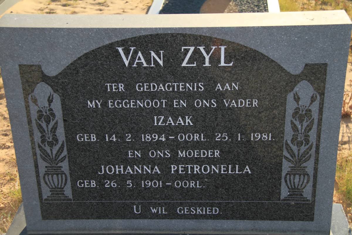 ZYL Izaak, van 1894-1981 &amp; Johanna Petronella 1901-