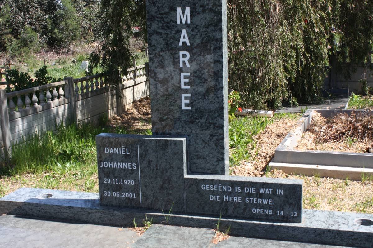 MAREE Daniel Johannes 1920-2001