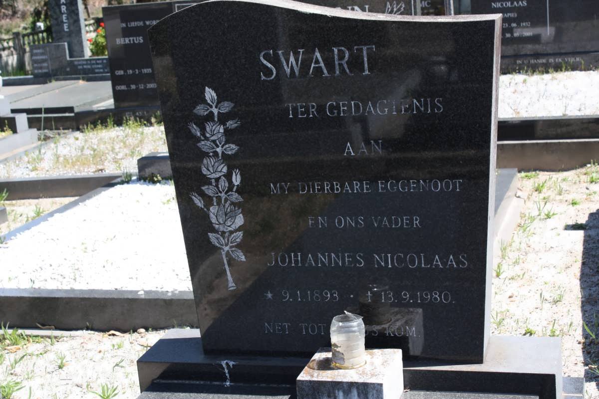 SWART Johannes Nicolaas 1893-1980