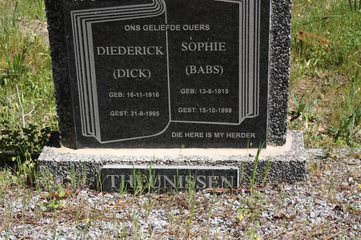 THEUNISSEN Diederick 1916-1995 &amp; Sophie 1915-1998
