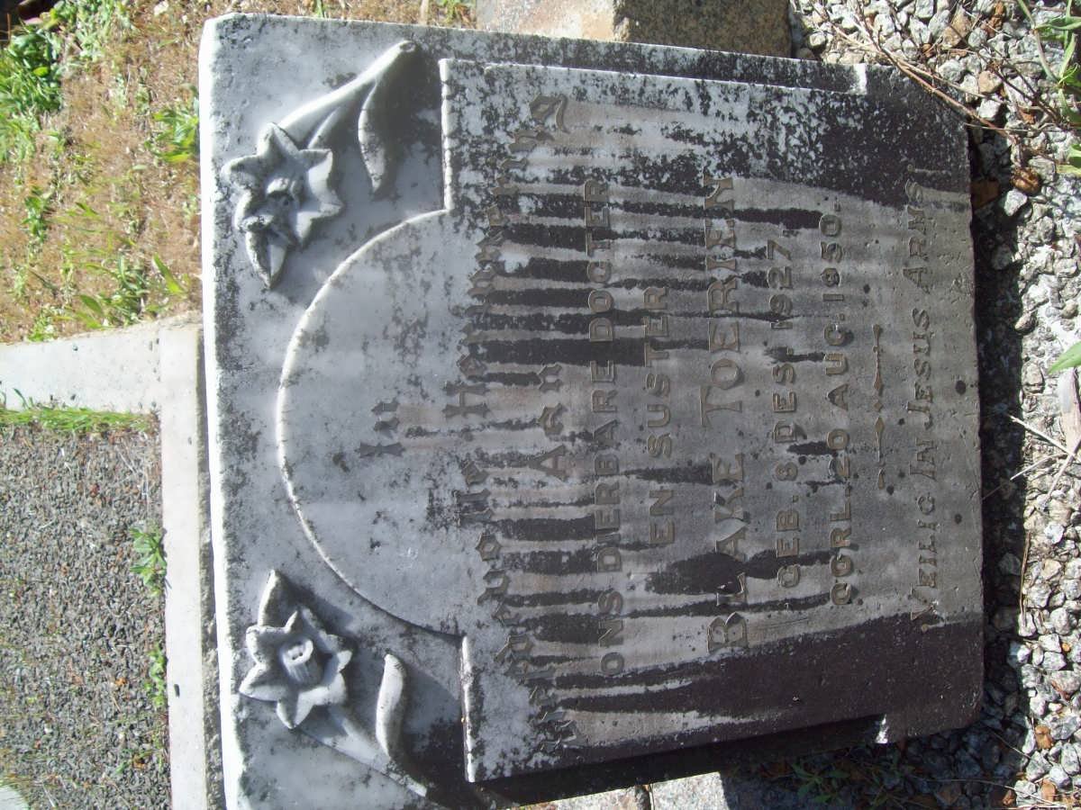 TOERIEN Blake 1927-1950