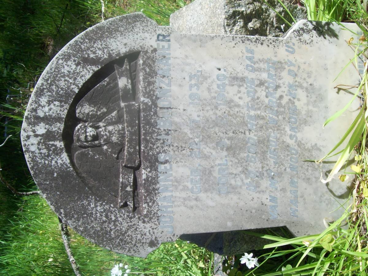 BOONZAAIER Johannes J. 1933-1940
