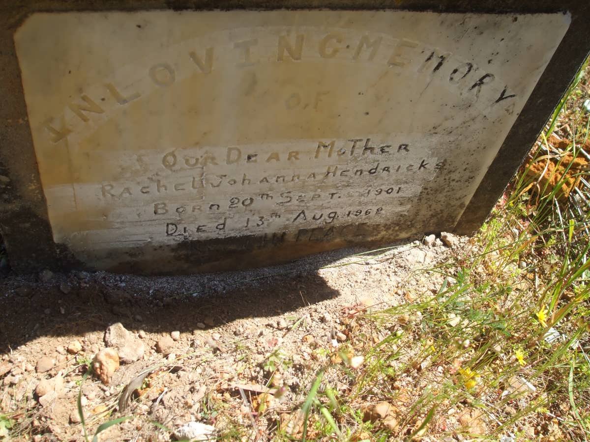 HENDRICKS Rachel Johanna 1901-1968