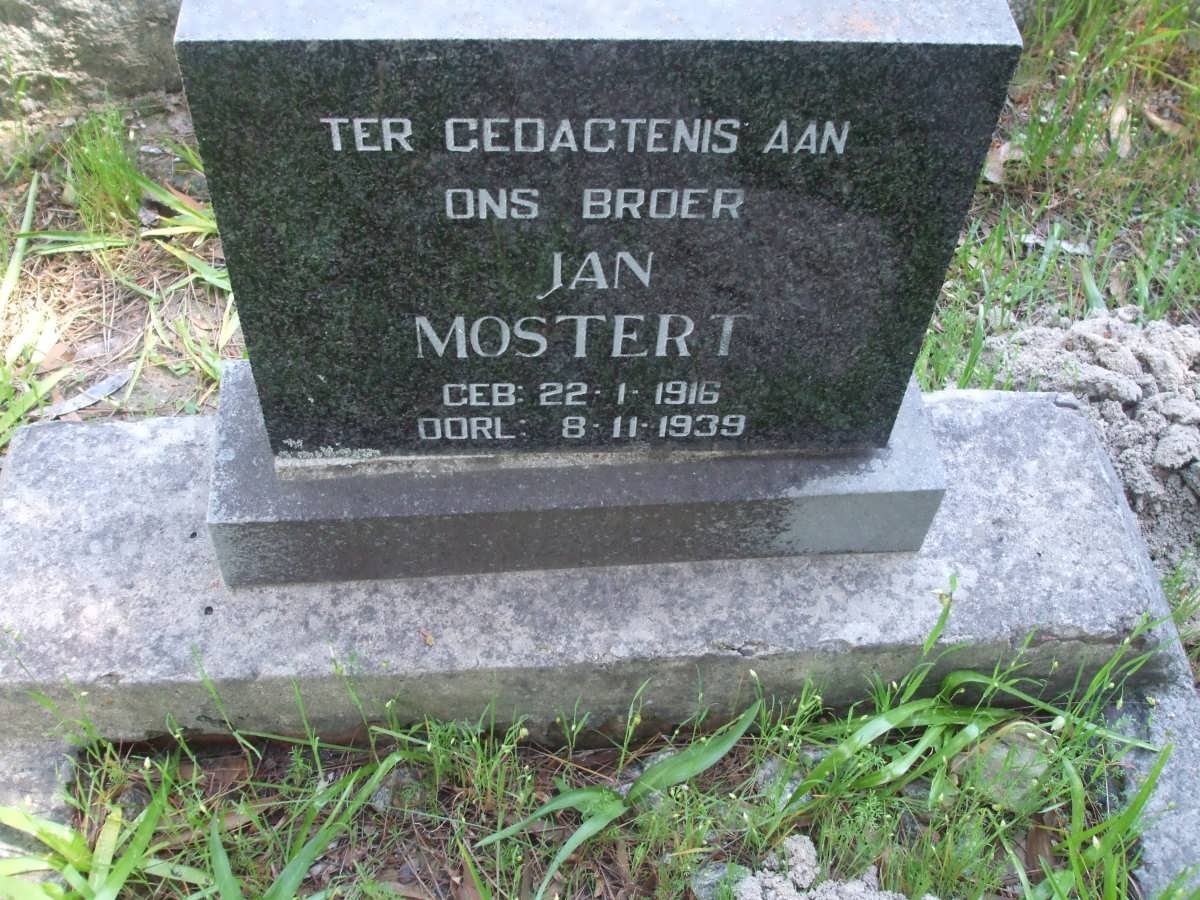 MOSTERT Jan 1916-1939
