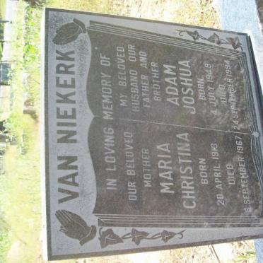 NIEKERK Adam Joshua, van 1949-1994 :: van NIEKERK Maria Christina 1913-1967