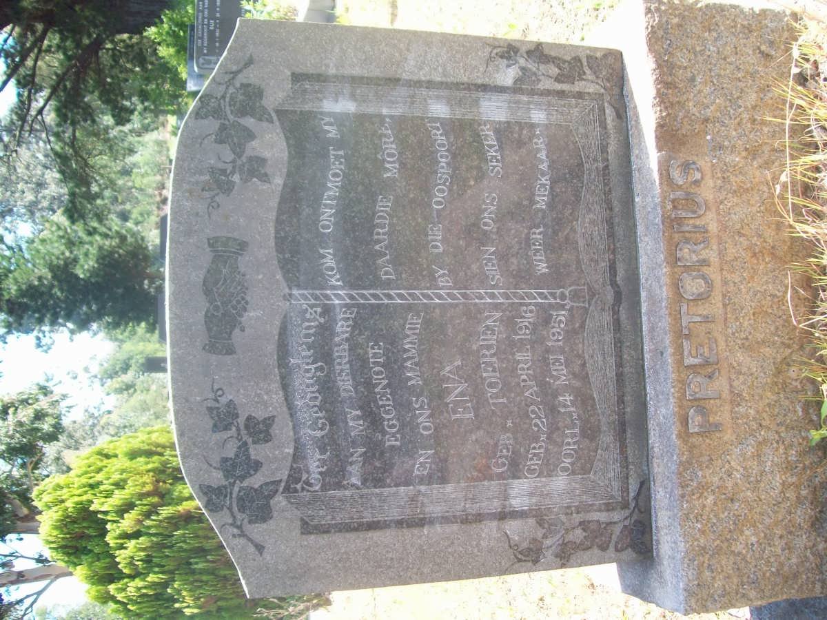 PRETORIUS Ena nee TOERIEN 1916-1951
