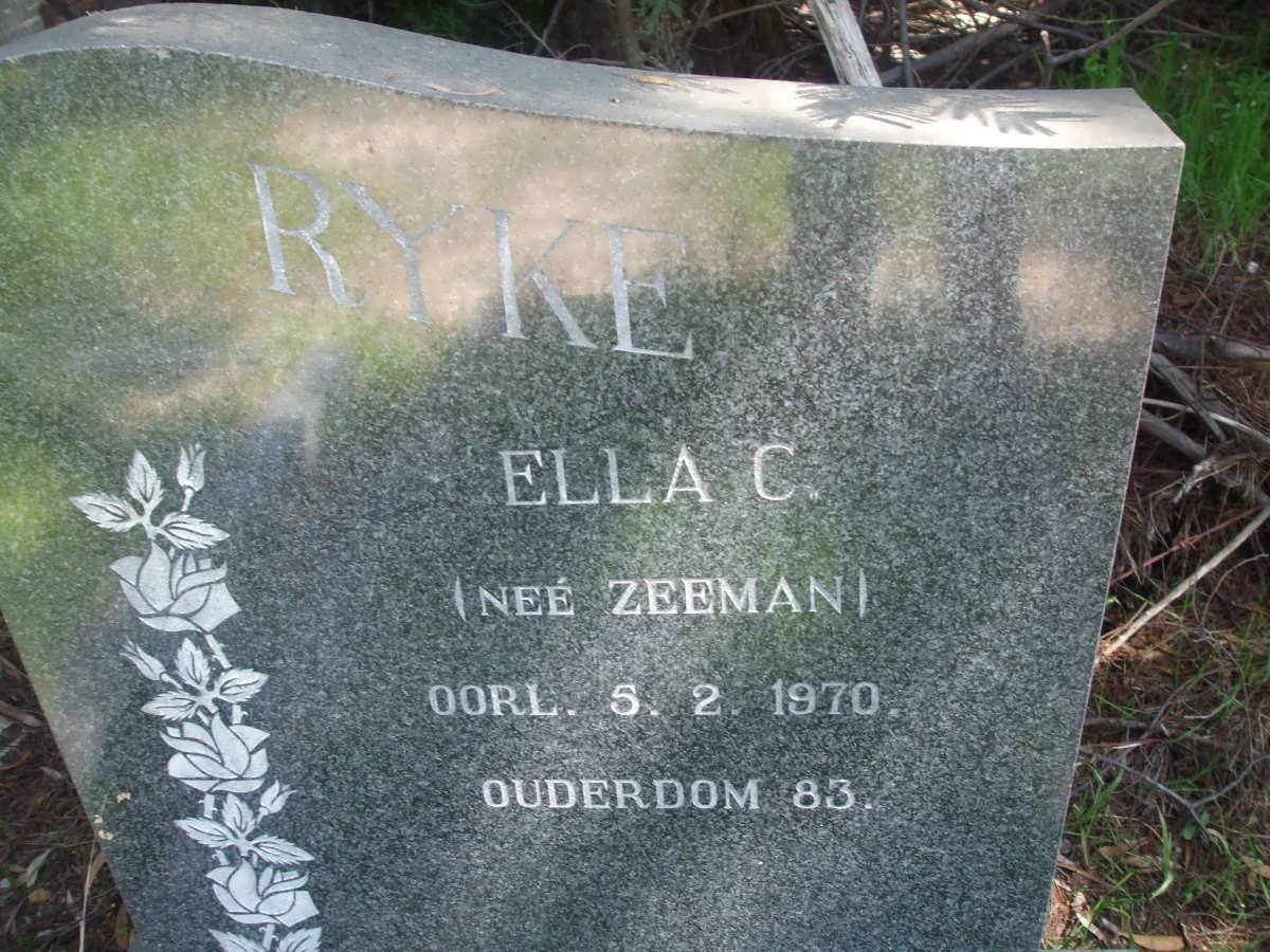 RYKE Ella C. nee ZEEMAN -1970