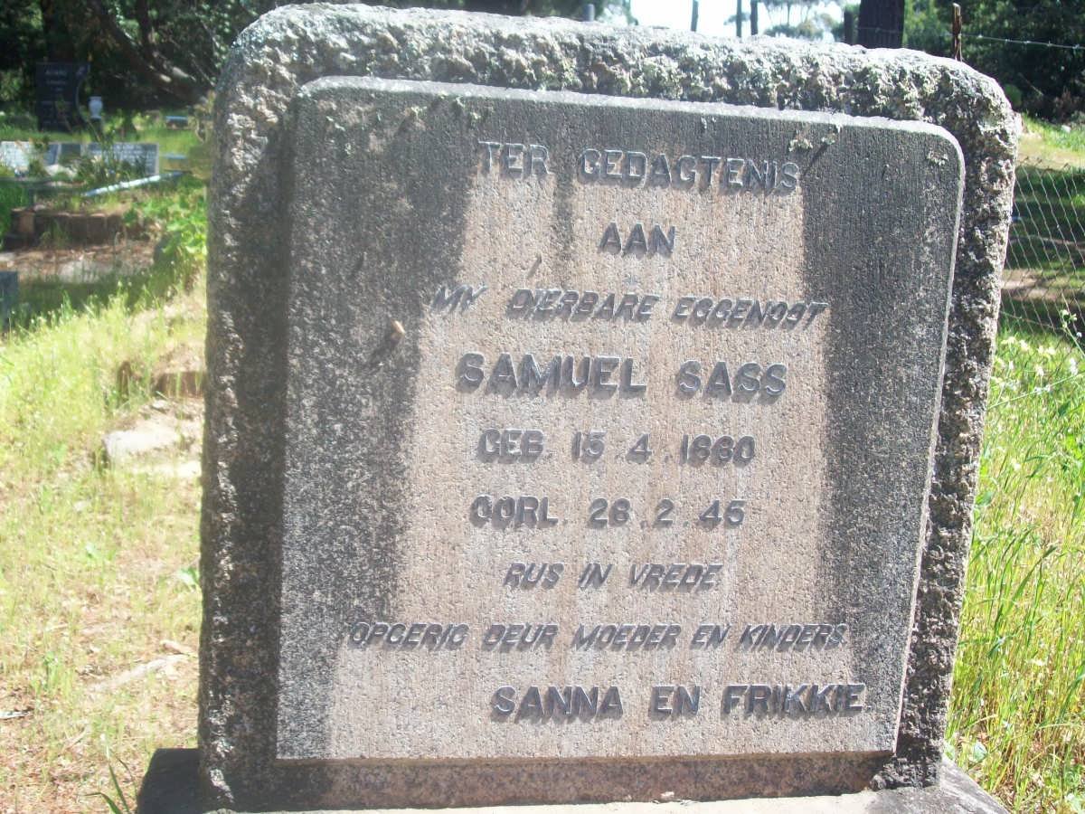 SASS Samuel 1860-1945