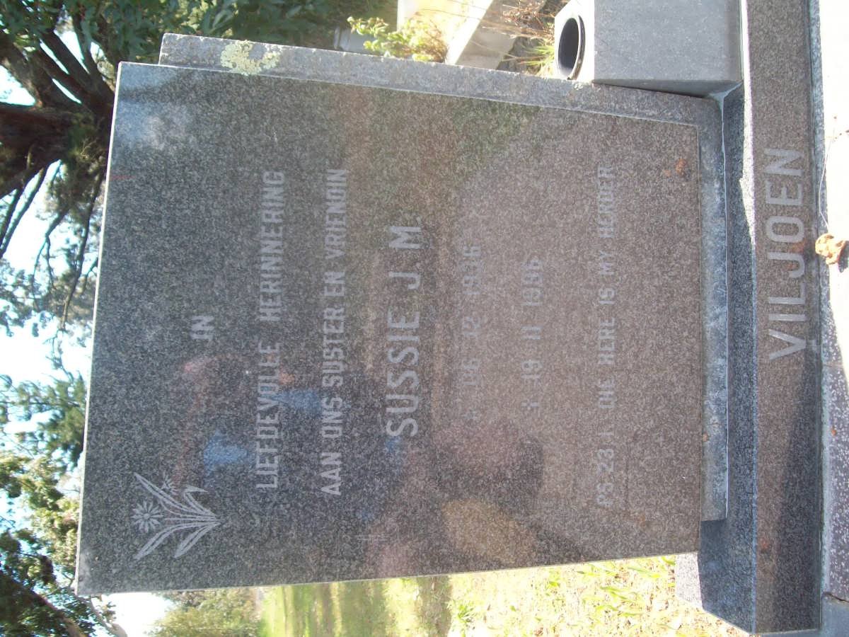 VILJOEN Sussie J.M. 1916-1996