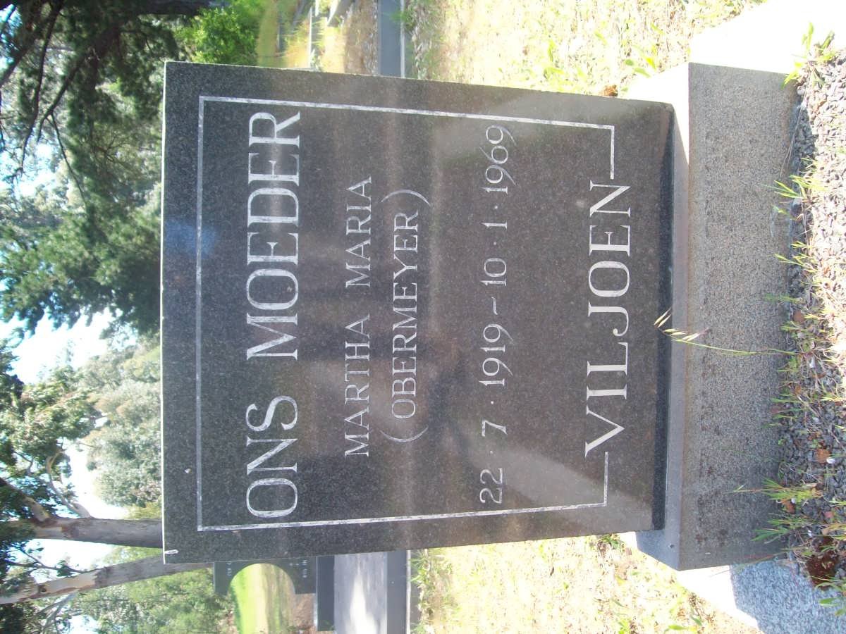 VILJOEN Martha Maria nee OBERMEYER 1919-1969