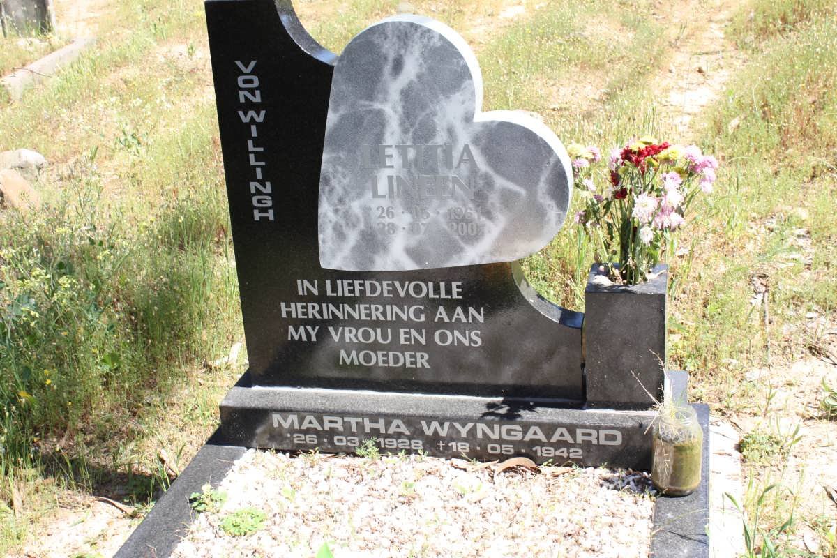 WYNGAARD Martha 1928-1942 :: VON WILLINGH Aletta Lineen 1961-200?