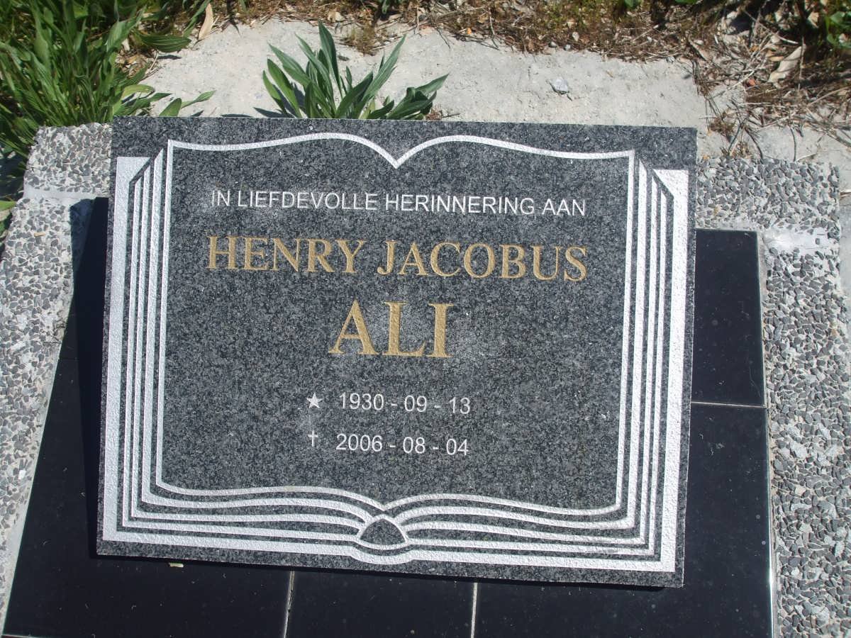 ALI Henry Jacobus 1930-2006