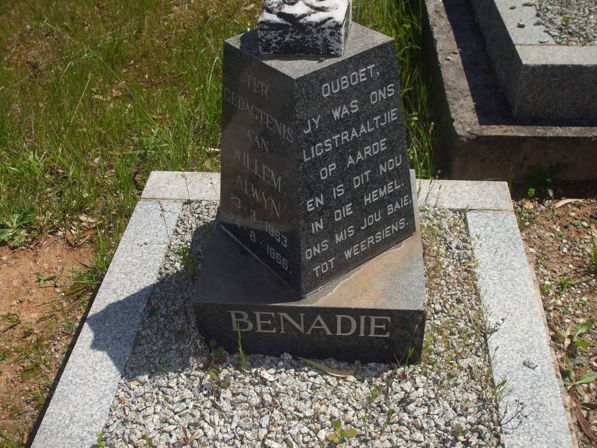 BENADIE Willem Alwyn 1963-1966