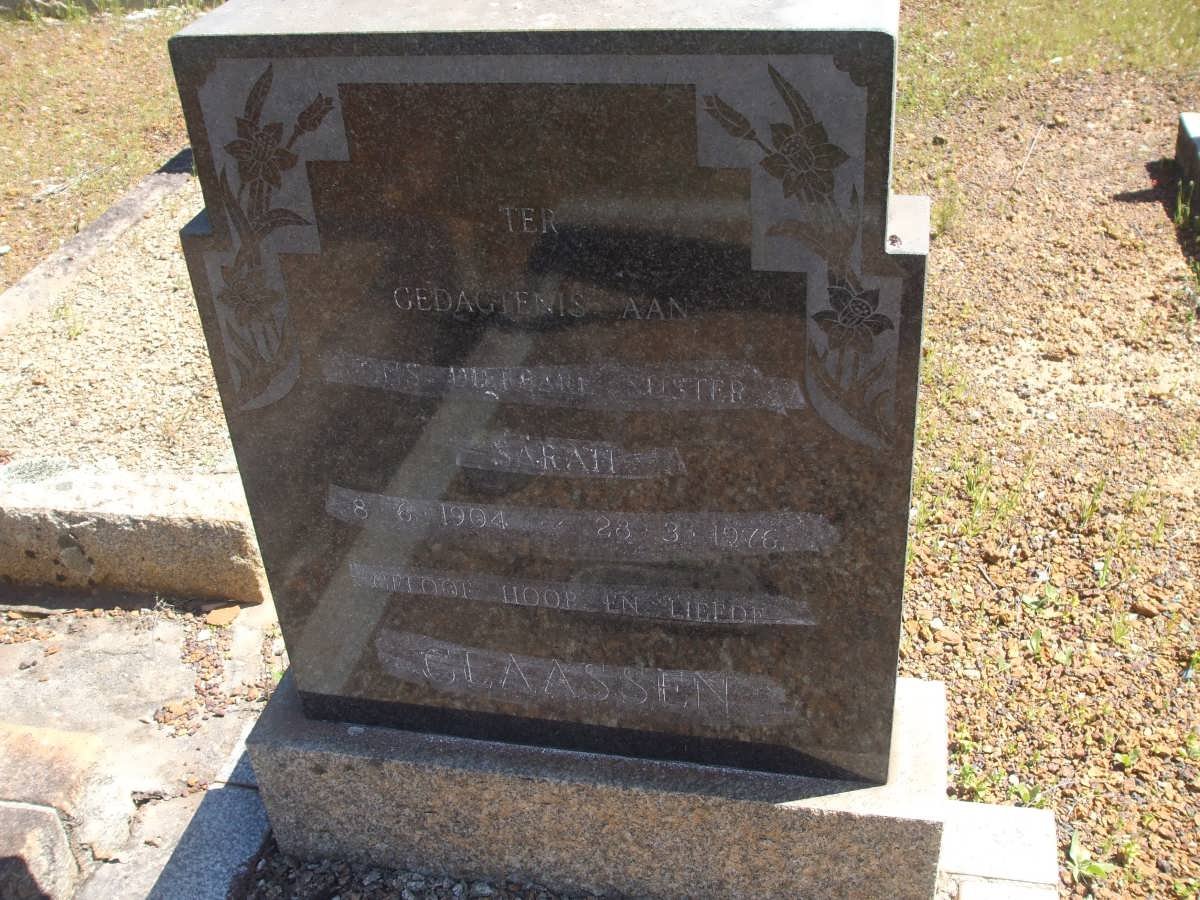 CLAASSEN Sarah 1904-1976