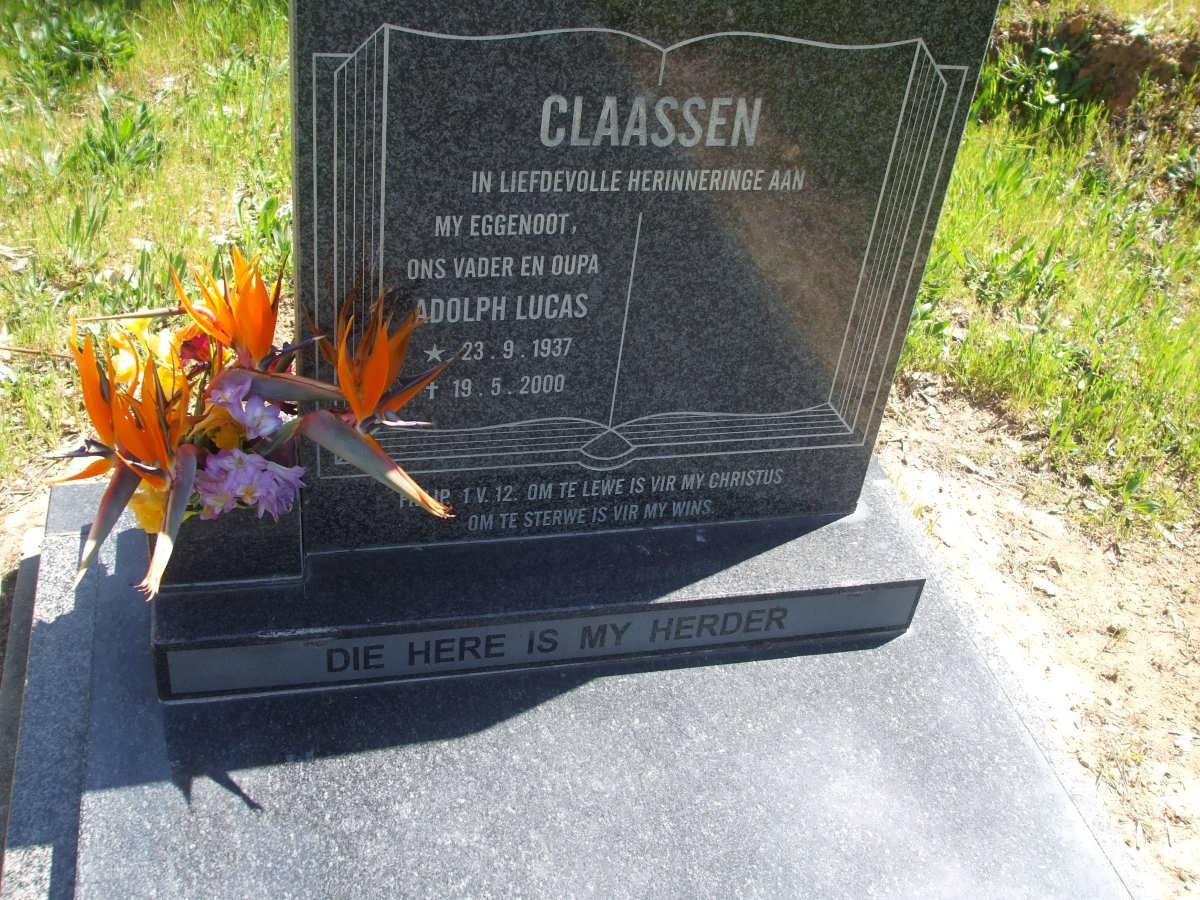 CLAASSEN Adolph Lucas 1937-2000