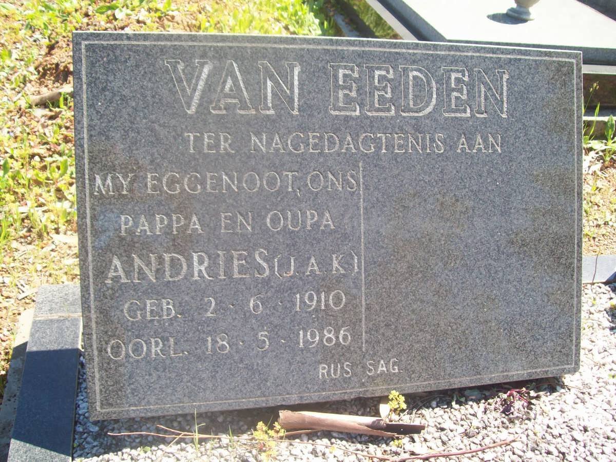 EEDEN J.A.K., van 1910-1986