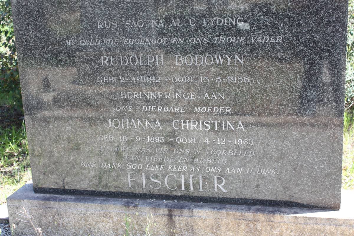 FISCHER Rudolph Bodowyn 1892-1956 &amp; Johanna Christina 1893-1963