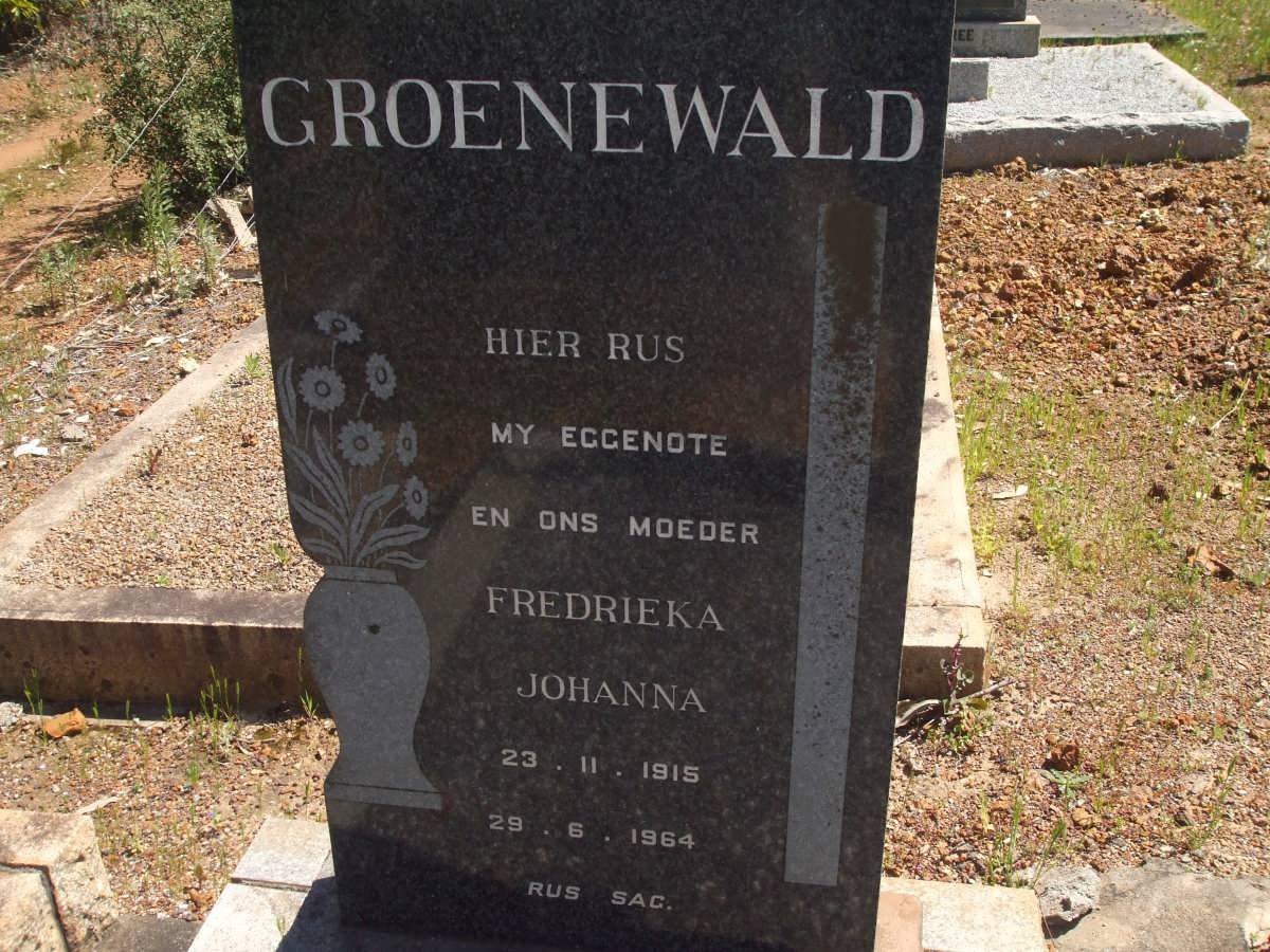 GROENEWALD Fredrieka Johanna 1915-1964
