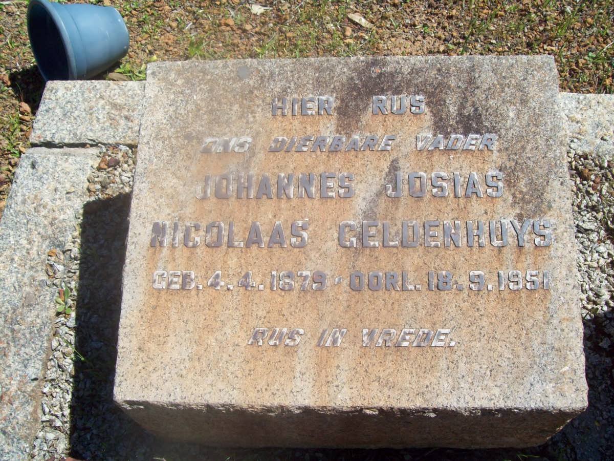 GELDENHUYS Johannes Josias Nicolaas 1879-1951