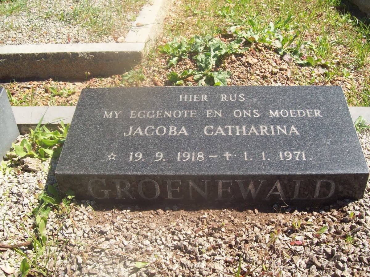 GROENEWALD Jacoba Catharina 1918-1971
