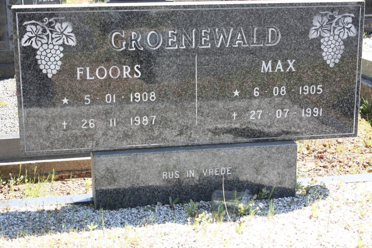 GROENEWALD Floors 1908-1987 :: GROENEWALD Max 1905-1991