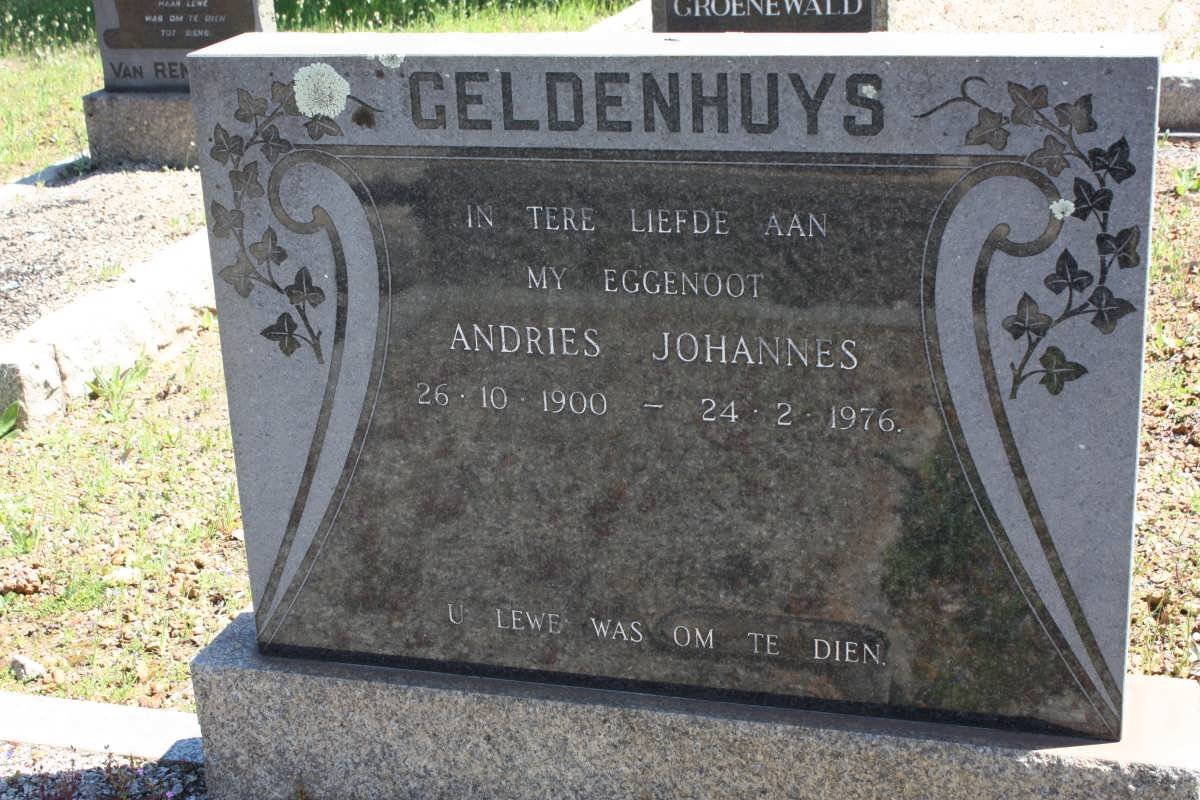 GELDENHUYS Andries Johannes 1900-1976
