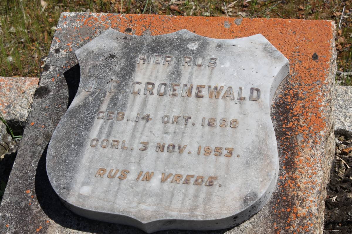 GROENEWALD J.C. 1890-1953