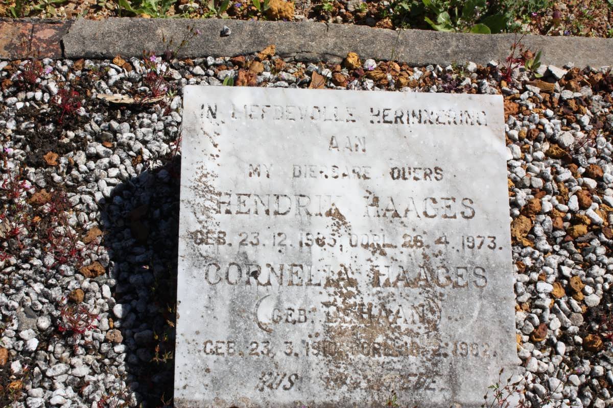 HAAGES Hendrik 1905-1973 &amp; Cornelia DE HAAN 1910-1982