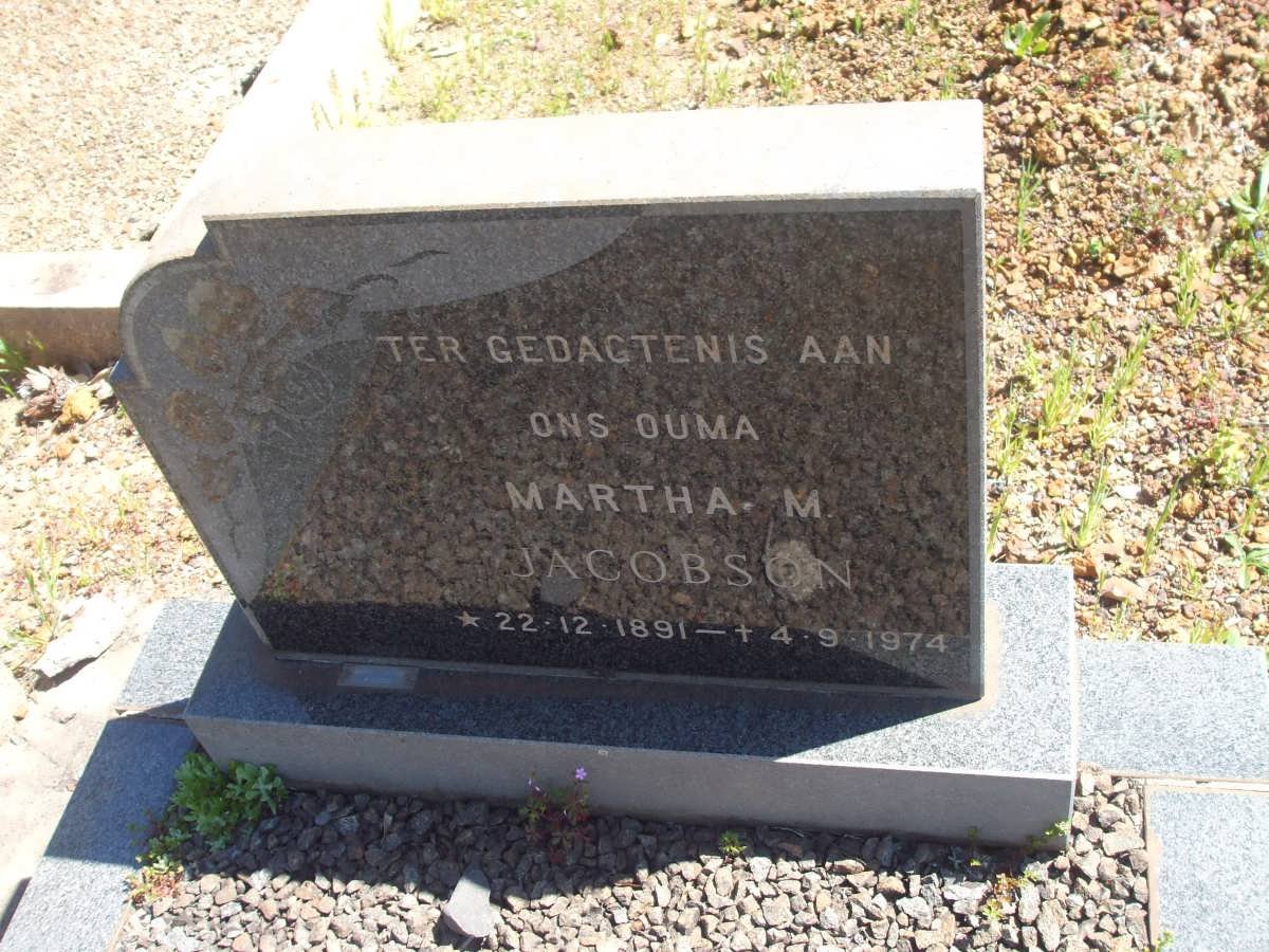 JACOBSON Martha M. 1891-1974