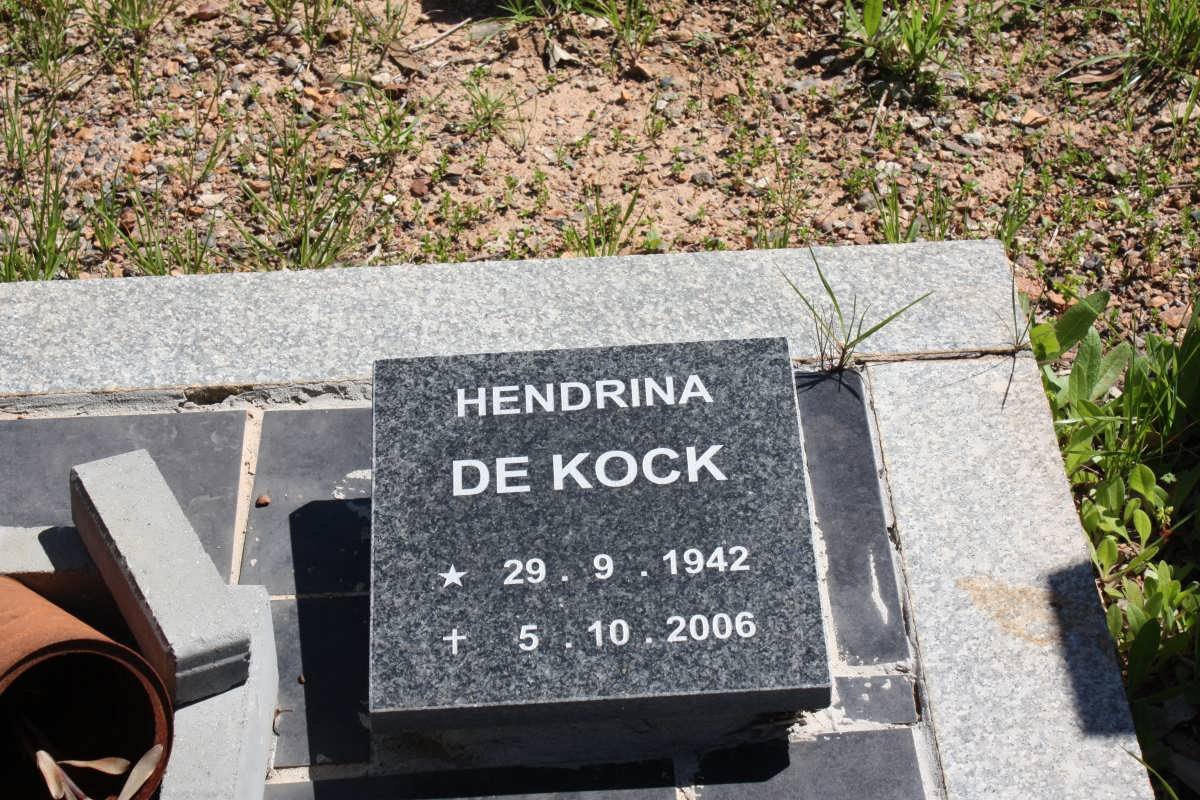 KOCK Hendrina, de 1942-2006