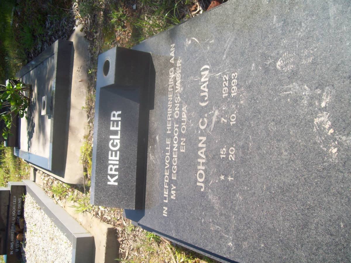 KRIEGLER Johan C. 1922-1993